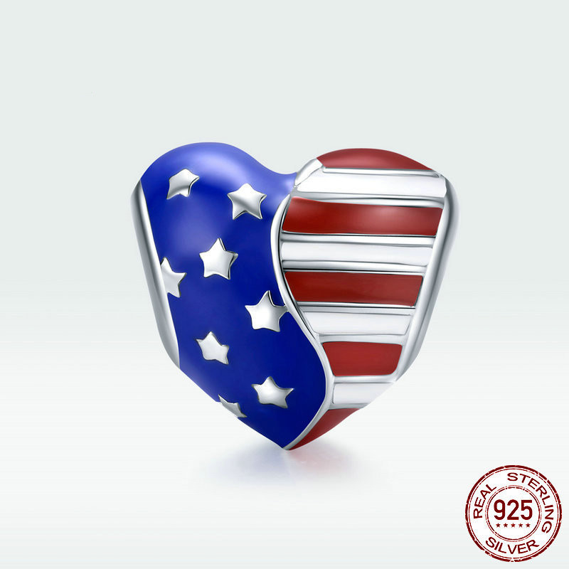 Personalized Drip Flag Heart-shaped Charm